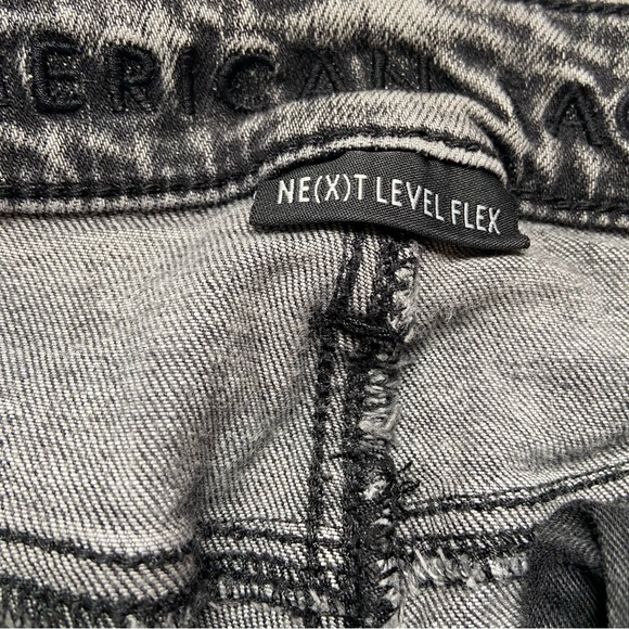 AMERICAN EAGLE Next Level Flex Faded Black Patched Skinny Jean - Picture 10 of 15